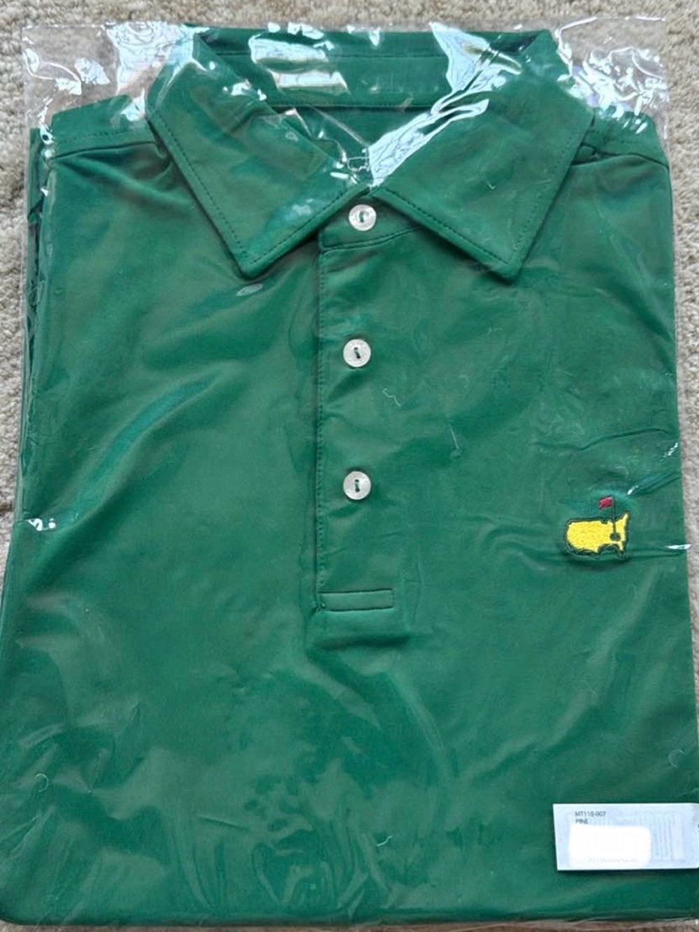 Father’s Day Gift! Masters Green Polo Shirt with Masters Logo - New !